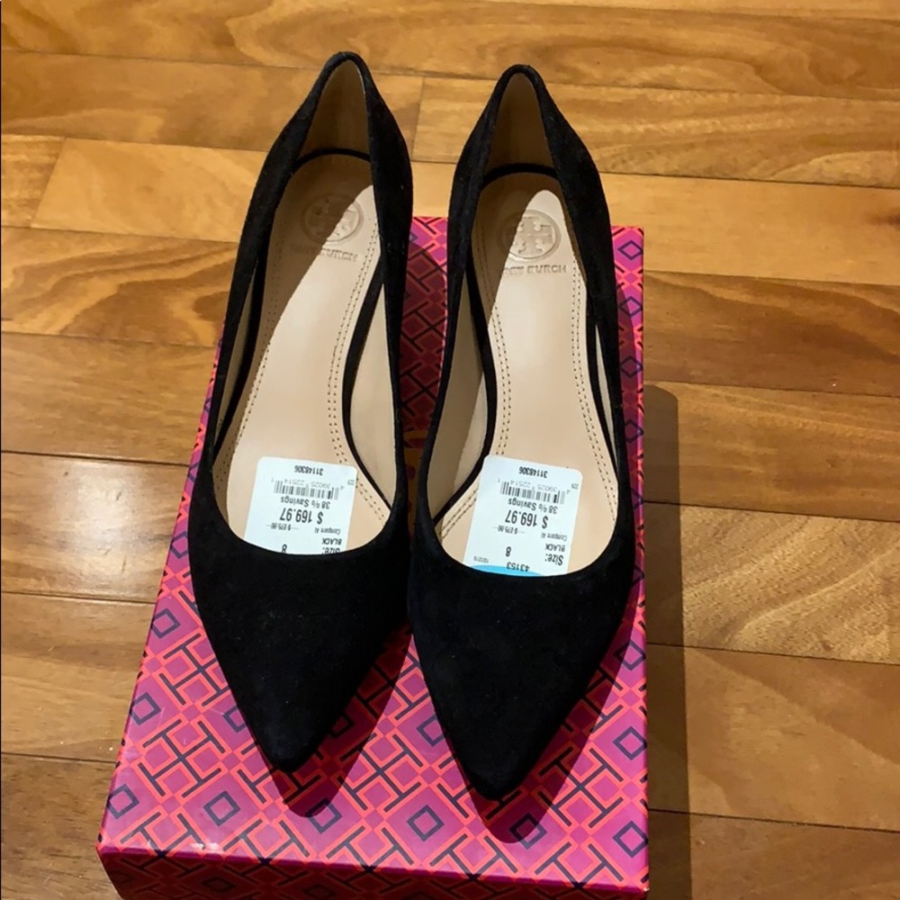 Tory Burch black kitten heels